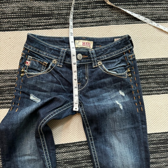 MER Denim Womens Dark Wash Spokane Cigarette Skinny Stretchy Jeans Size 24x34 - Picture 7 of 10